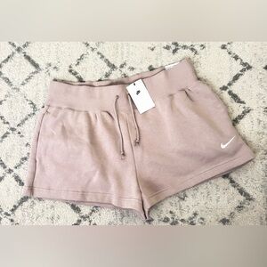 Nike Sportswear Club Fleece Shorts XL Tan Beige Neutral Drawstring NWT